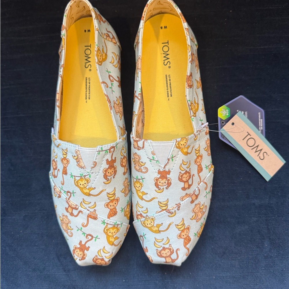 TOMS Women's Monkey Print Slip-On Shoes